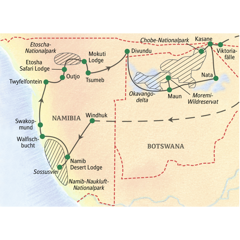 Studiosus - Namibia – Botswana - Wunder der Natur