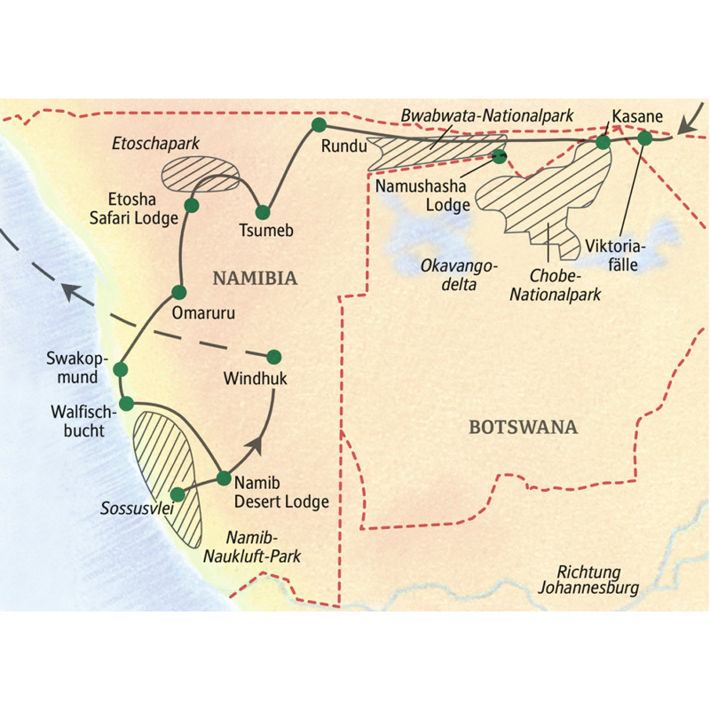 Studiosus - Namibia - mit Viktoriafällen und Caprivi