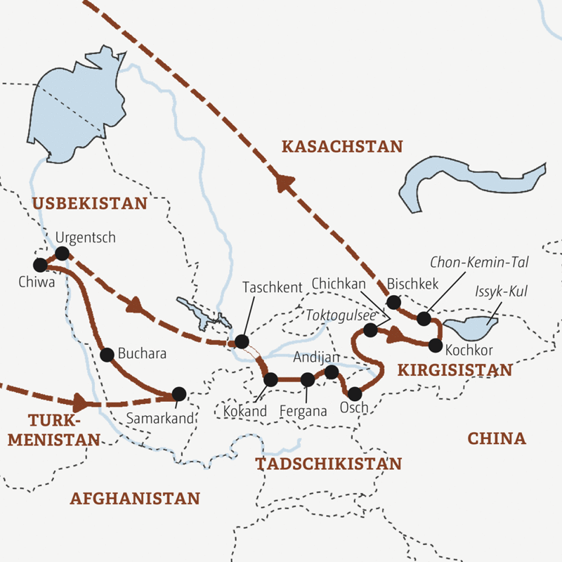 Marco Polo Reisen - Usbekistan – Kirgisistan - Zwischen Oasenstädten und Schneebergen