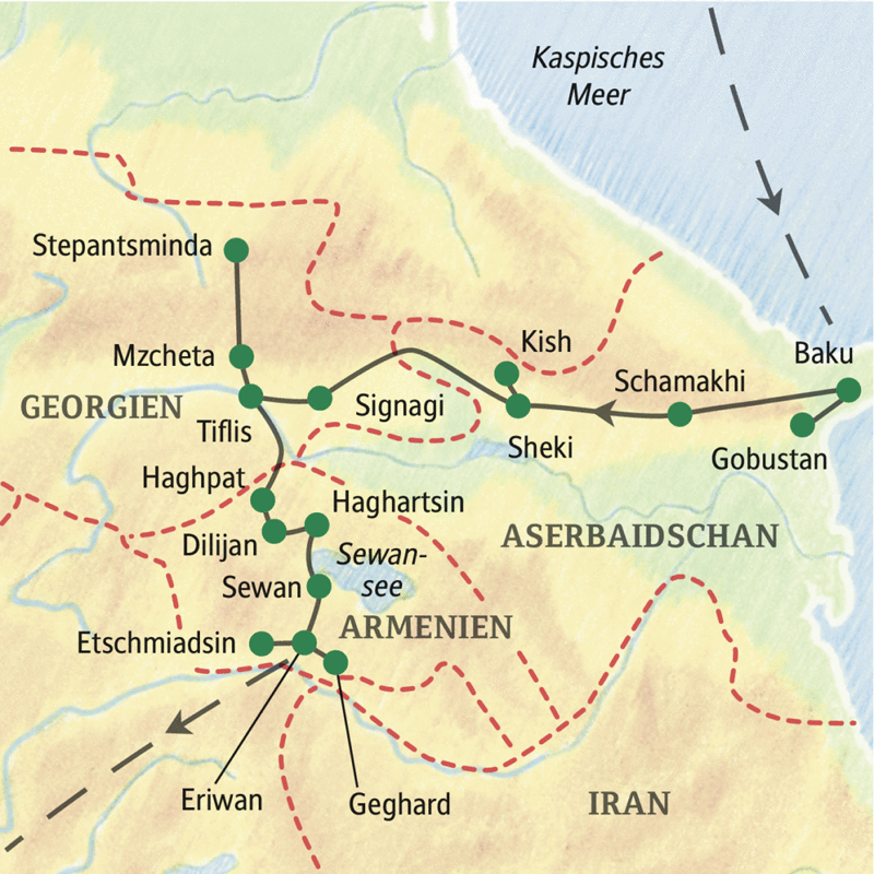 Studiosus - Südkaukasus - Aserbaidschan-Georgien-Armenien