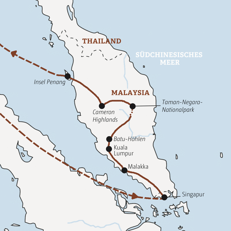 Marco Polo Reisen - Singapur – Malaysia - Tigerstaaten in den Tropen