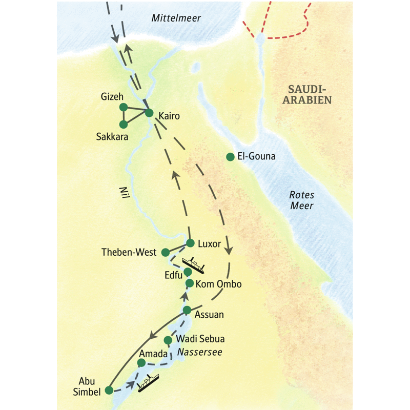 Studiosus - Ägypten - Kairo, Nil und Nassersee