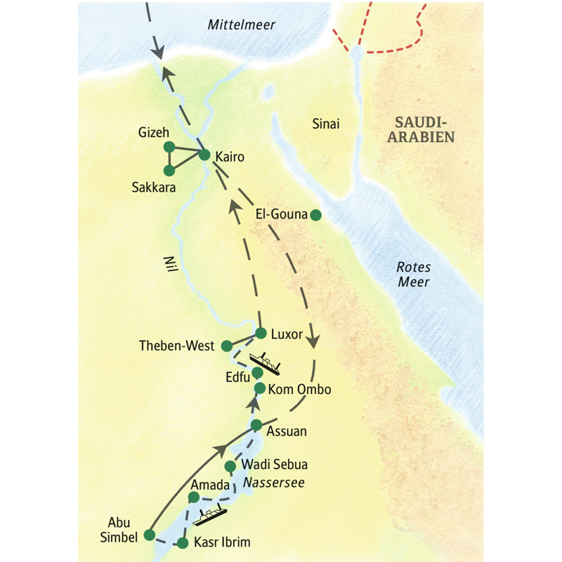 Studiosus - Ägypten - Nassersee, Nil und Kairo