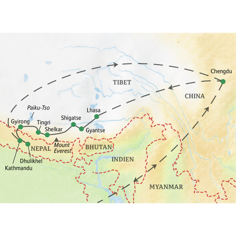 Studiosus - Tibet – Nepal - über den Himalaya