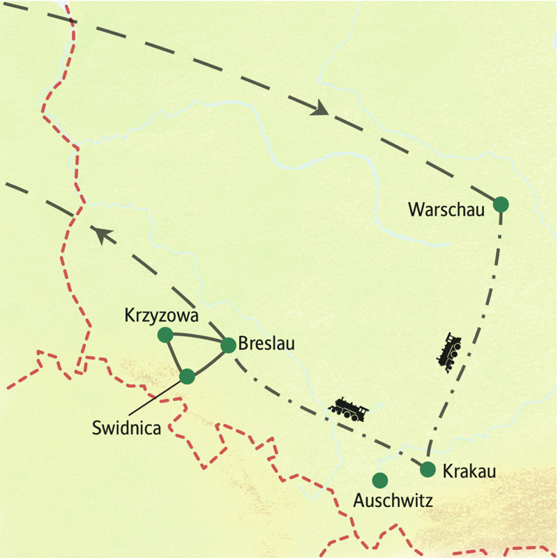 Studiosus - Warschau – Krakau – Breslau - per Bahn von Ort zu Ort