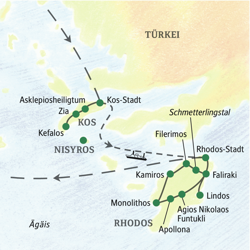 Studiosus - Kos – Rhodos - Perlen des Dodekanes