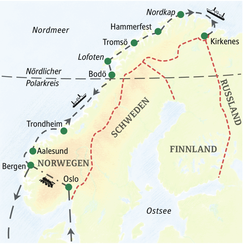 Studiosus - Norwegen - auf der Postschiffroute