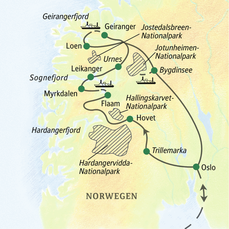 Studiosus - Norwegen - Wandern zwischen Fjell und Fjord