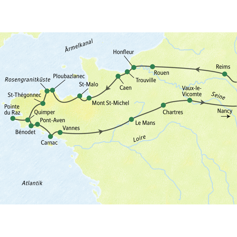 Studiosus - Normandie – Bretagne - im Überblick