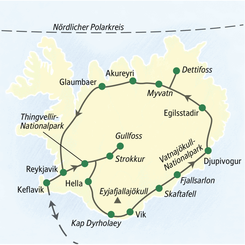 Studiosus - Island - Insel aus Feuer und Eis mit Ostgrönland