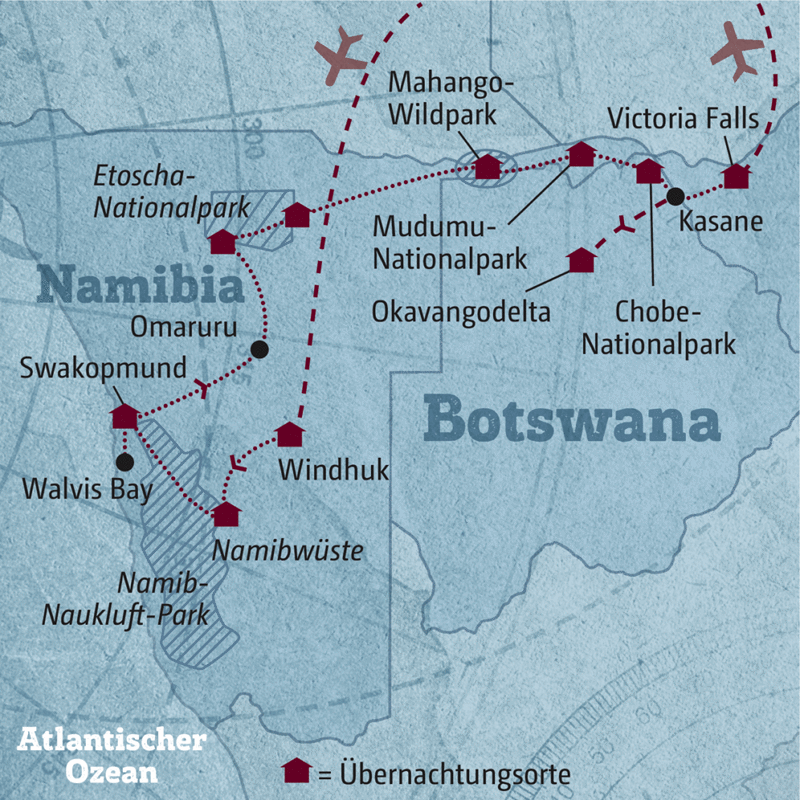 Marco Polo Reisen - Namibia – Botswana - Von der Namibwüste ins Okavangodelta