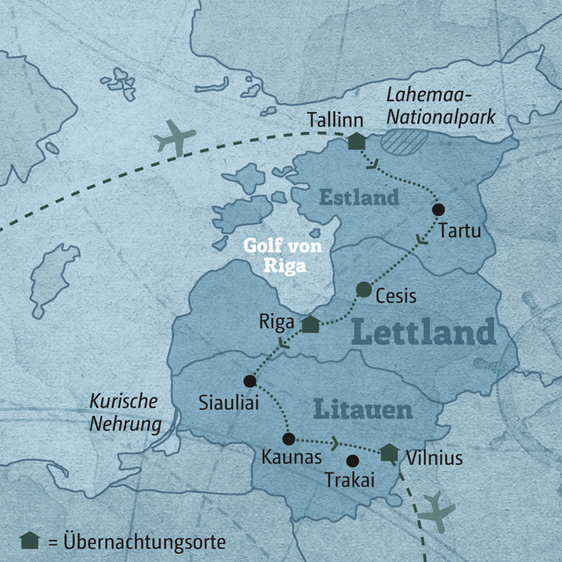 Marco Polo Reisen - Estland – Lettland – Litauen - Höhepunkte im Baltikum