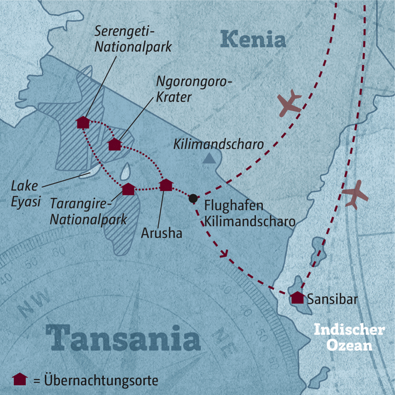 Marco Polo Reisen - Tansania – Sansibar - Safari und Meer