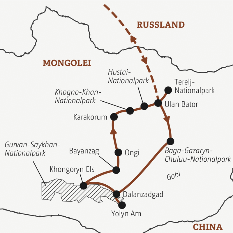 Marco Polo Reisen - Mongolei - Wüste und Steppe in kleiner Gruppe