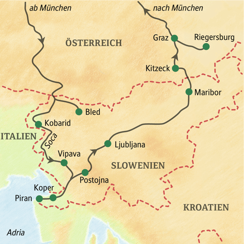 Studiosus - Slowenien – Steiermark - Genuss zwischen Alpen und Adria