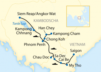  - Mekong-Flusskreuzfahrt (Saigon - Siem Reap) Englisch geführt: Mit der Jayavarman Von Saigon nach Siem Reap (2024/2025)