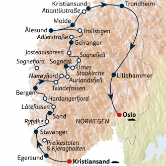  - Autoreise Fjord Norwegen par excellence