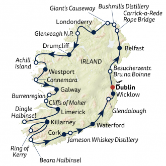  - Autoreise Grand Tour of Ireland - B&B-Unterkünfte