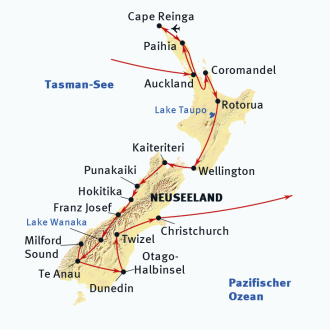  - Mietwagen-Rundreise Neuseeland